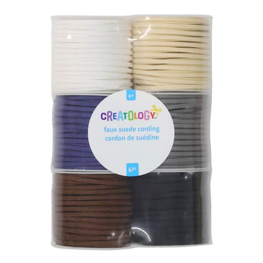 12 Packs: 6 ct. (72 total) Natural Faux Suede Cording by Creatology&#x2122;